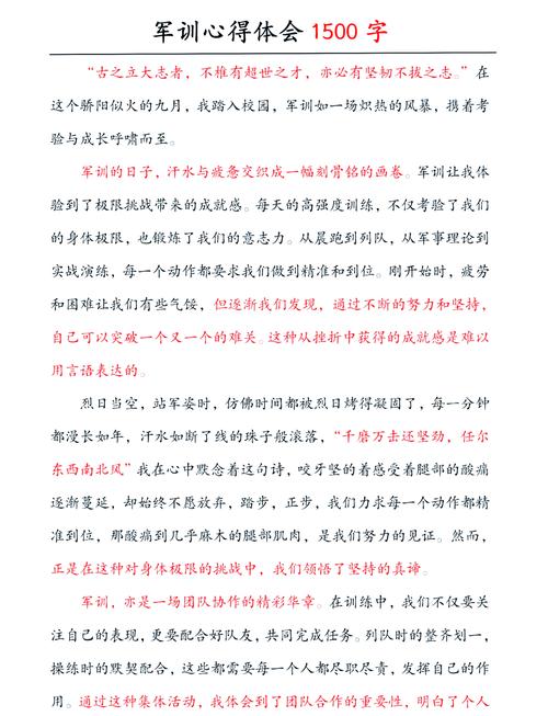 <strong>高二军训心得分享：如何借军训强化纪律、体能与团队精神？</strong>