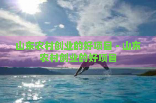 山东农村创业的好项目 - 山东农村创业的好项目